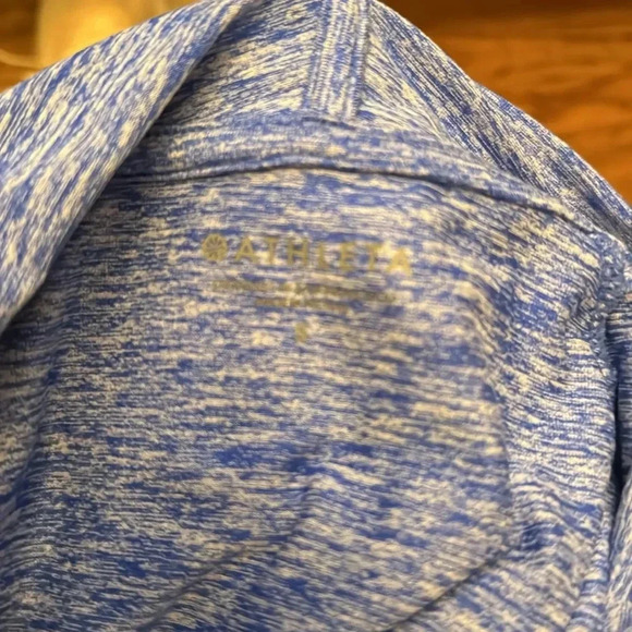 Athleta soft blue and white women’s hoodie size small - Picture 3 of 4